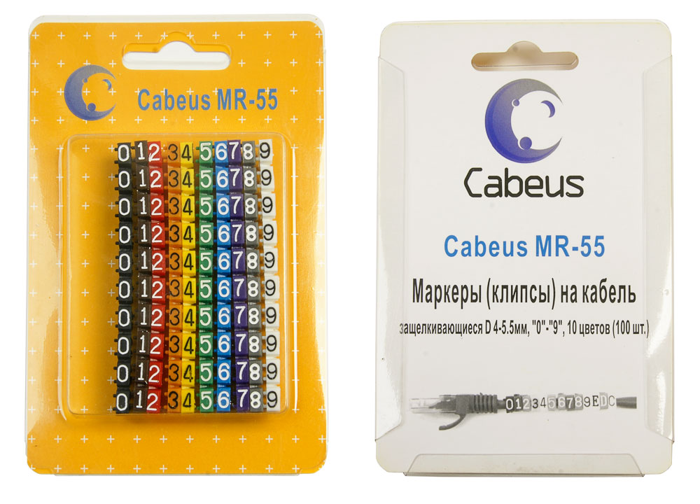 Cabeus MR-67 Маркеры клипсы на кабель, защелкивающиеся D 6-7мм