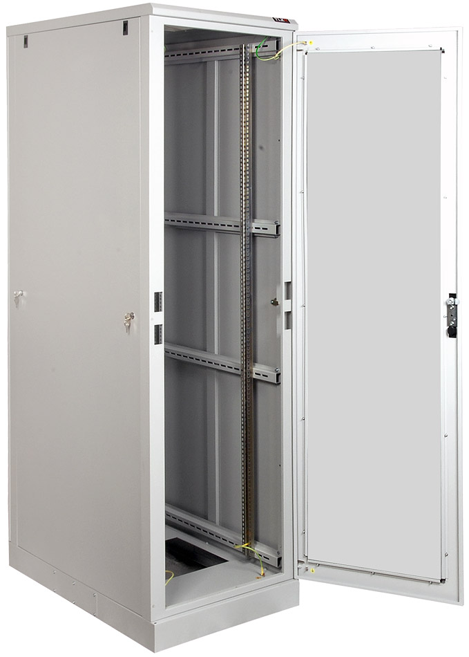 TFL-426080-XXXX-GY Напольный шкаф, стеклянная дверь 19", 42U (600х2080х800мм)