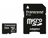 TS64GUSDU1 Карта памяти micro SDXC 64Gb Class 10 UHS-I+ADP