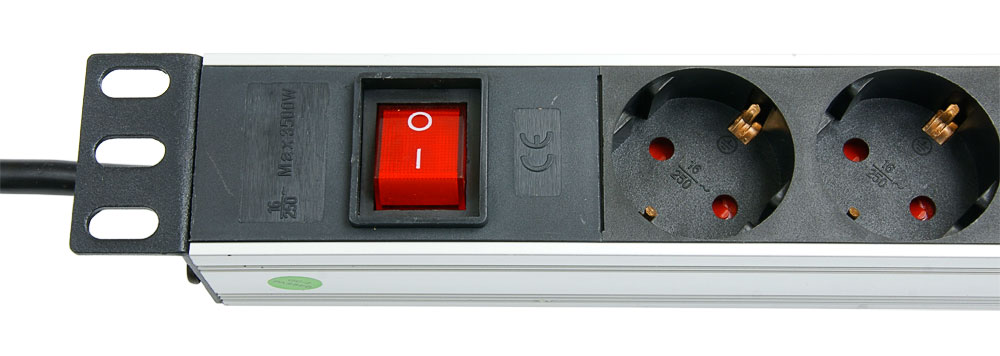 Cabeus PDU-8P-2EU Блок евророзеток для 19" шкафов, 8 розеток, металл (7297c)