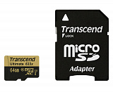 TS64GUSDU3 Карта памяти micro SDXC 64Gb Class 10 UHS-I U3+ADP
