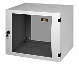 TWP-065442-G-GY Настенный 2-х секц. шкаф, стеклянная дверь 19", 6U (540х306х420мм)